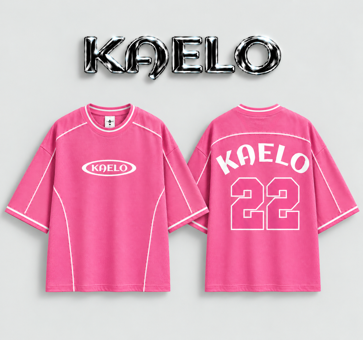 Pink K22 Oversized T-Shirt
